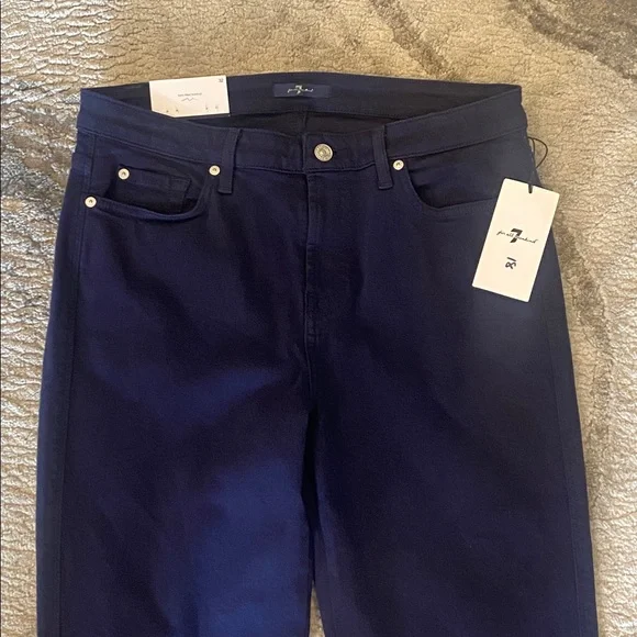 7 For All Mankind Kimmie Tall Bootcut Jeans,navy (dk moonlight bay)32 X 36 - Picture 4 of 12